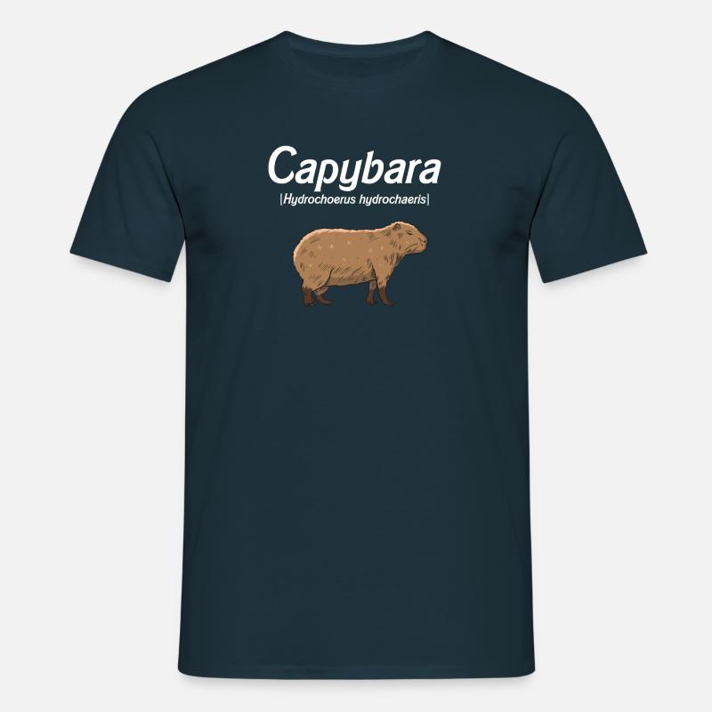 Capybara gaveide sød capybara capybara - T-shirt til herrer - marineblå