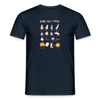 Cat Types Funny Cat Gift Cat Mom Cat - Men's T-Shirt - navy - Front - AI Model Male 178 light (178cm)