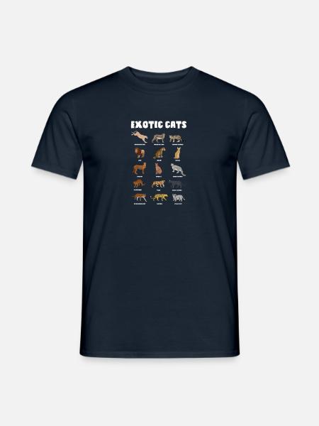 Raubkatzen Arten Tierschutz Geschenk Artenschutz - Männer T-Shirt - Navy