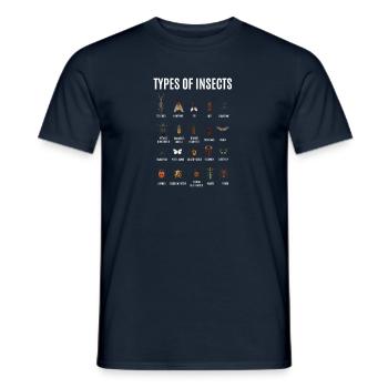 Insekt Arten Naturschutz Umweltschutz Entomologie - Männer T-Shirt - Navy - Vorne - AI Model Male 178 light (178cm)