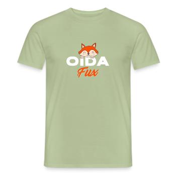 Oida Fux Viennese dialect - Men's T-Shirt - sage - Front - AI Model Male 178 light (178cm)