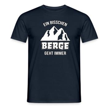 Bergsteiger Berge Alpen Gebirge Wandern Wanderer - Männer T-Shirt - Navy - Vorne - AI Model Male 178 light (178cm)