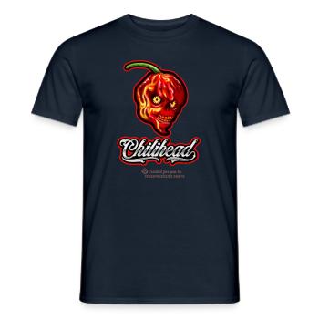 Chili Design Chilihead - Männer T-Shirt - Navy - Vorne - AI Model Male 178 light (178cm)