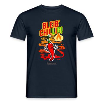 Chillige Chilischote - Männer T-Shirt - Navy - Vorne - AI Model Male 178 light (178cm)