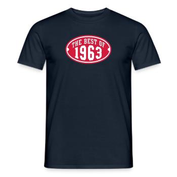 THE BEST OF 1963 2C Birthday Anniversaire - Men's T-Shirt - navy - Front - AI Model Male 178 light (178cm)