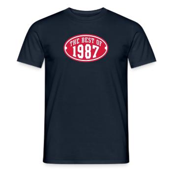 THE BEST OF 1987 2C Birthday Anniversaire - Männer T-Shirt - Navy - Vorne - AI Model Male 178 light (178cm)