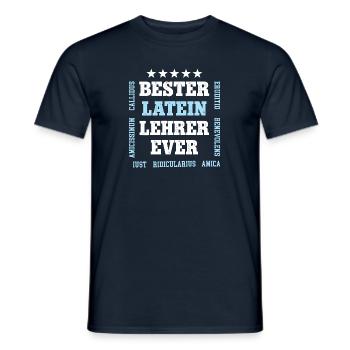 Lateinlehrer Latinist Bester Latein Lehrer - Männer T-Shirt - Navy - Vorne - AI Model Male 178 light (178cm)