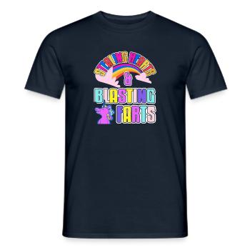 Herzen stehlen und Fürze sprengen Einhornfurz Einh - Männer T-Shirt - Navy - Vorne - AI Model Male 178 light (178cm)