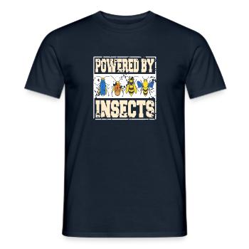 Powered by insect food - Men's T-Shirt - navy - Front - AI Model Male 178 light (178cm)