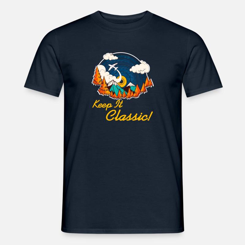 Keep it Classic Schallplatten - Männer T-Shirt - Navy