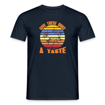 Gib diesen Insecten eine Kostprobe - Männer T-Shirt - Navy - Vorne - AI Model Male 178 light (178cm)