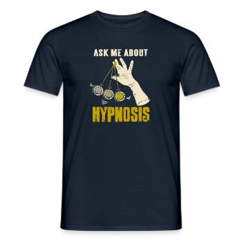 Posez-moi des questions sur l’hypnose - T-shirt homme - marine - Devant - AI Model Male 178 light (178cm)