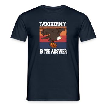 La taxidermie est la réponse - T-shirt homme - marine - Devant - AI Model Male 178 light (178cm)