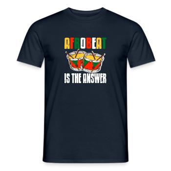 Afrobeat is the answer - Men's T-Shirt - navy - Front - AI Model Male 178 light (178cm)