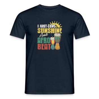 I just love Sunshine and Afrobeat - Men's T-Shirt - navy - Front - AI Model Male 178 light (178cm)