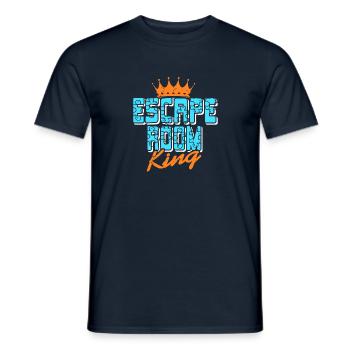 Escape Room King - Men's T-Shirt - navy - Front - AI Model Male 178 light (178cm)