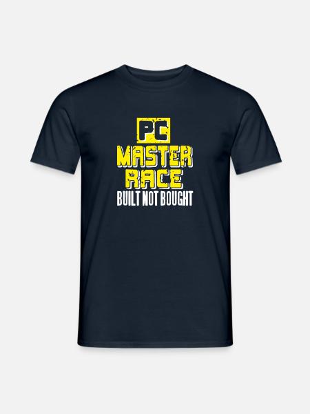 PC Master Race Zbudowany nie kupiony - T-shirt męski - granatowy