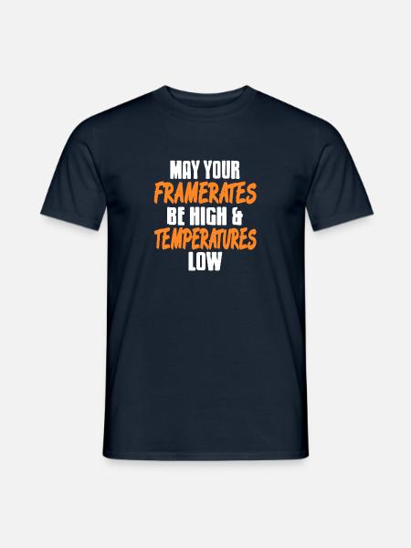May the Framerates be high & Temperature low - Men's T-Shirt - navy