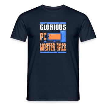 Glorious PC Master Race - Männer T-Shirt - Navy - Vorne - AI Model Male 178 light (178cm)