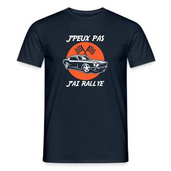 j'peux pas j'ai rallye cadeau anniversaire humour - T-shirt homme - marine - Devant - AI Model Male 178 light (178cm)