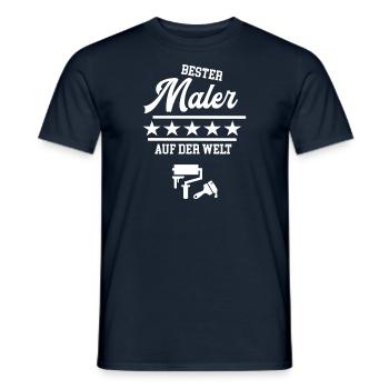 Bester Maler Azubi Meister Chef Lehrling Lackierer - Männer T-Shirt - Navy - Vorne - AI Model Male 178 light (178cm)