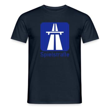 Autobahn - Spielstraße - Männer T-Shirt - Navy - Vorne - AI Model Male 178 light (178cm)