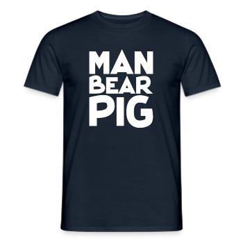 ManBearPig - Männer T-Shirt - Navy - Vorne - AI Model Male 178 light (178cm)