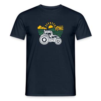 Traktor Landwirtschaft Bauer Geschenk · Traktor - Männer T-Shirt - Navy - Vorne - AI Model Male 178 light (178cm)