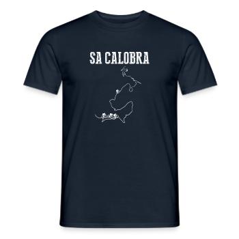 Sa Calobra serpentines for racing cyclists Mallorca - Men's T-Shirt - navy - Front - AI Model Male 178 light (178cm)