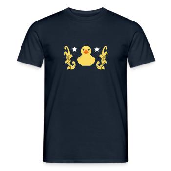 Ente Quietscheente - Männer T-Shirt - Navy - Vorne - AI Model Male 178 light (178cm)