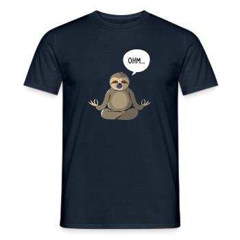 Ohm Sloth - Männer T-Shirt - Navy - Vorne - AI Model Male 178 light (178cm)