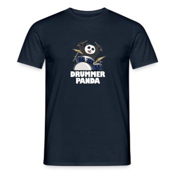 Drummer Panda Bär Musiker Drums Sticks Musik Band - Männer T-Shirt - Navy - Vorne - AI Model Male 178 light (178cm)