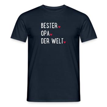 Bester Opa der Welt - Männer T-Shirt - Navy - Vorne - AI Model Male 178 light (178cm)