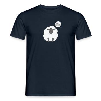 Ewe CraCra - Sie verrücktes lustiges Schaf-Geschenk für - Männer T-Shirt - Navy - Vorne - AI Model Male 178 light (178cm)