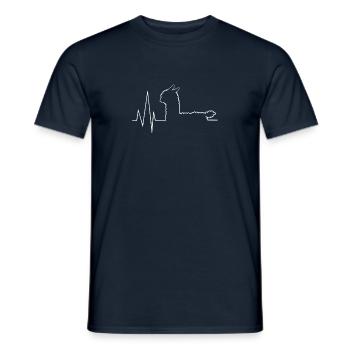 Alpaka Alpaca Lama Coeur Coeur - T-shirt homme - marine - Devant - AI Model Male 178 light (178cm)