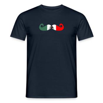 Mexikanischer Entwurf Mexikanischer Flaggen-Schnurrbart-Entwurf für - Männer T-Shirt - Navy - Vorne - AI Model Male 178 light (178cm)