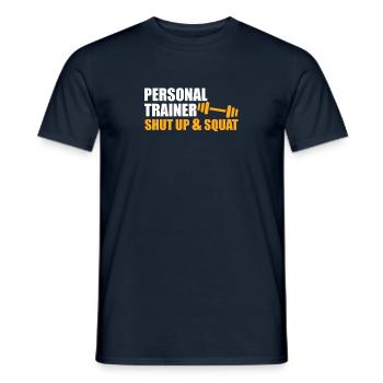 Funny Personal Trainer Design Personal trainer - T-shirt homme - marine - Devant - AI Model Male 178 light (178cm)