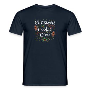Christmas cookie crew baking Christmas cookies - Men's T-Shirt - navy - Front - AI Model Male 178 light (178cm)