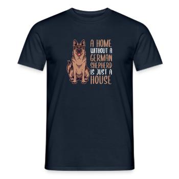 Chien de berger chien chien de compagnie chien de compagnie mom chiots cadeau - T-shirt homme - marine - Devant - AI Model Male 178 light (178cm)