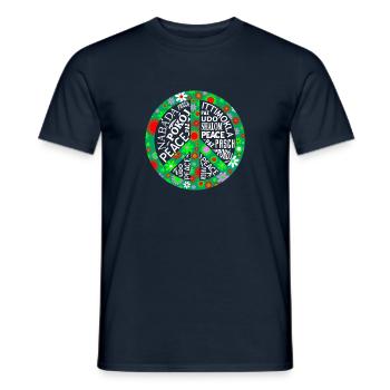 Weltweiter Frieden - Männer T-Shirt - Navy - Vorne - AI Model Male 178 light (178cm)