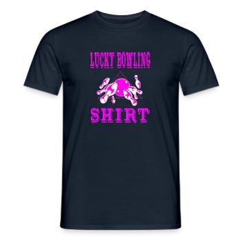 Conception de bowling drôle pour femme - T-shirt homme - marine - Devant - AI Model Male 178 light (178cm)