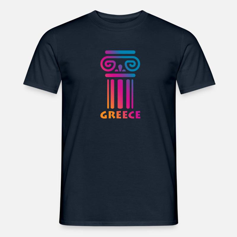 Greece Hellas - Männer T-Shirt - Navy