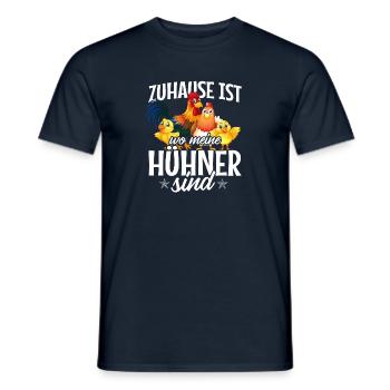 Zuhause ist wo meine Hühner sind Landwirt Bauer - Männer T-Shirt - Navy - Vorne - AI Model Male 178 light (178cm)