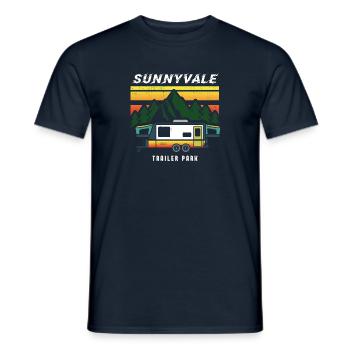Funny design Trailer Park Sunnyvale Lovers design - Men's T-Shirt - navy - Front - AI Model Male 178 light (178cm)