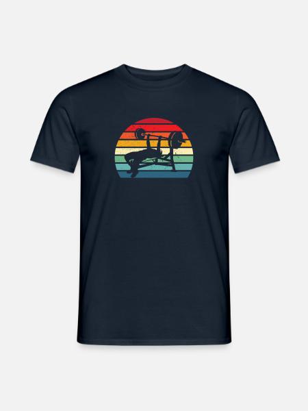 Benchpress Shirt - Bodybuilder Geschenk - Bodybuilder - Männer T-Shirt - Navy