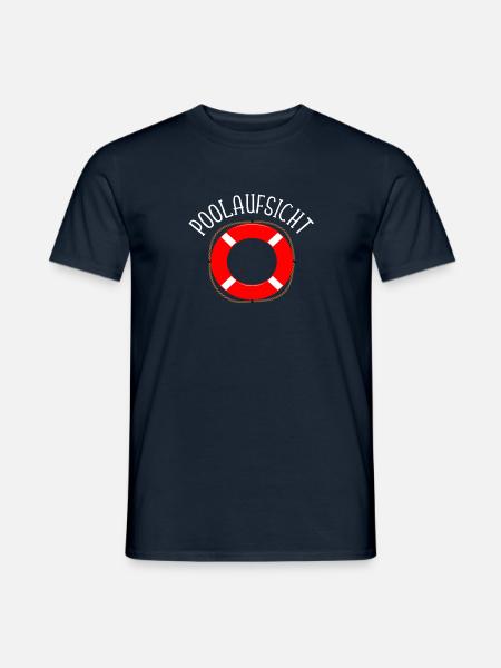Poolaufsicht Pool Boy Bademeister Rettungsring - Männer T-Shirt - Navy