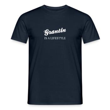 Grantln est un dialecte bavarois de style de vie en Bavière - T-shirt homme - marine - Devant - AI Model Male 178 light (178cm)