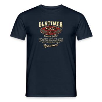 Cadeau pour 50e anniversaire vintage 1970 50 ans - T-shirt homme - marine - Devant - AI Model Male 178 light (178cm)