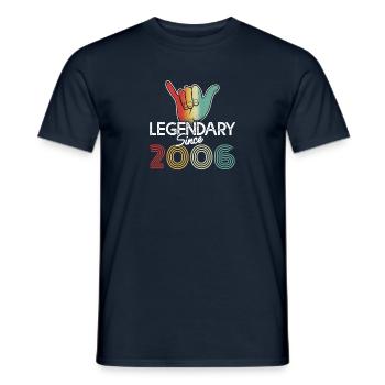 14 ans 14 anniversaire née en 2006 Jeunes filles - T-shirt homme - marine - Devant - AI Model Male 178 light (178cm)