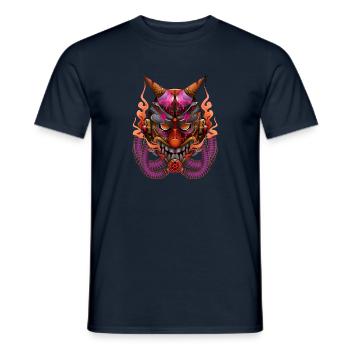 Masque de glace samouraï homme - T-shirt homme - marine - Devant - AI Model Male 178 light (178cm)